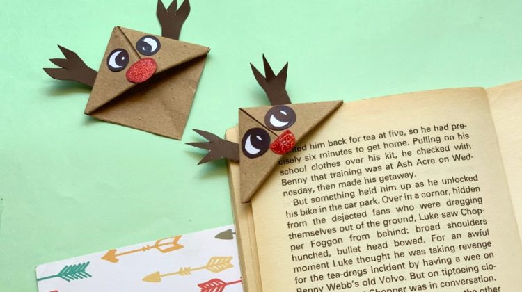 Reindeer Corner Bookmark Craft for Kids