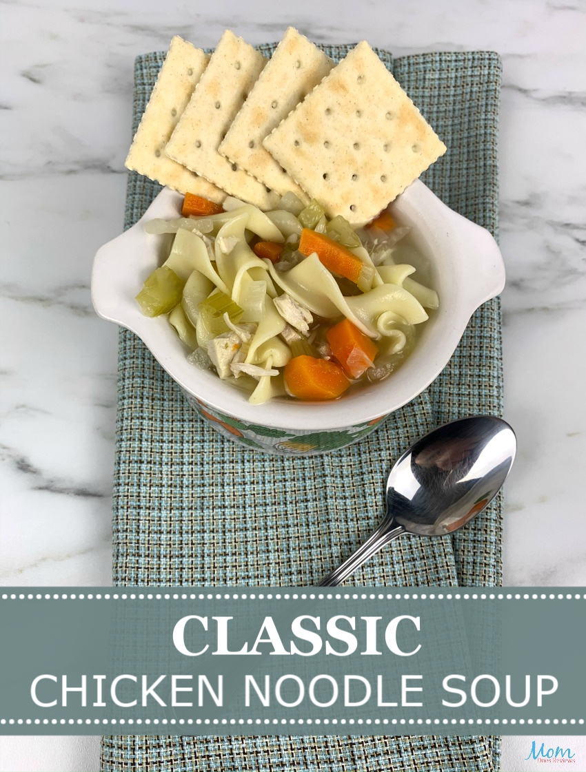 Classic Chicken Noodle Soup #Recipe #soup #easyrecipe