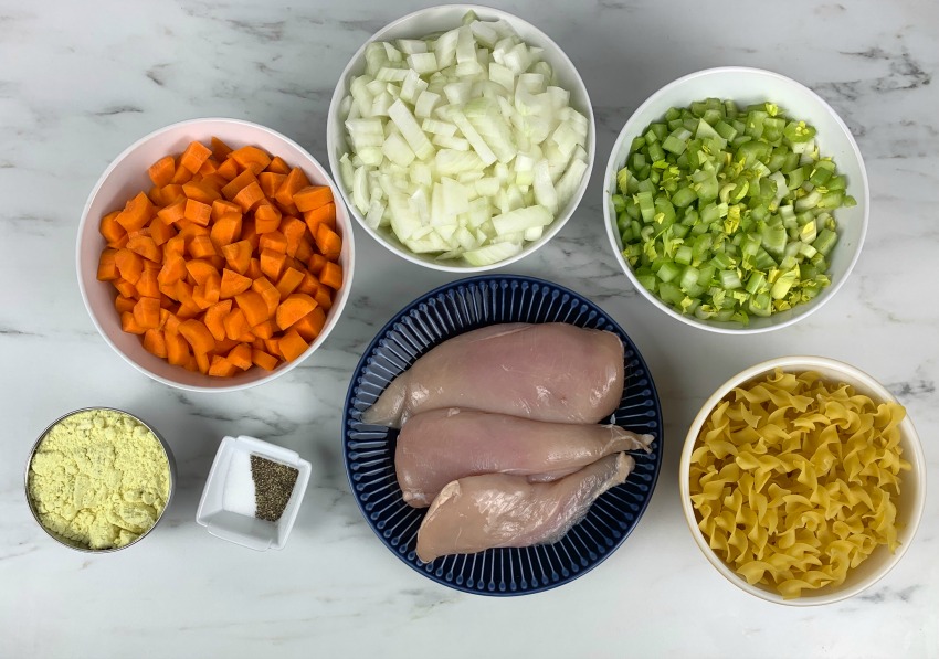 Classic Chicken Noodle Soup Recipe ingredients
