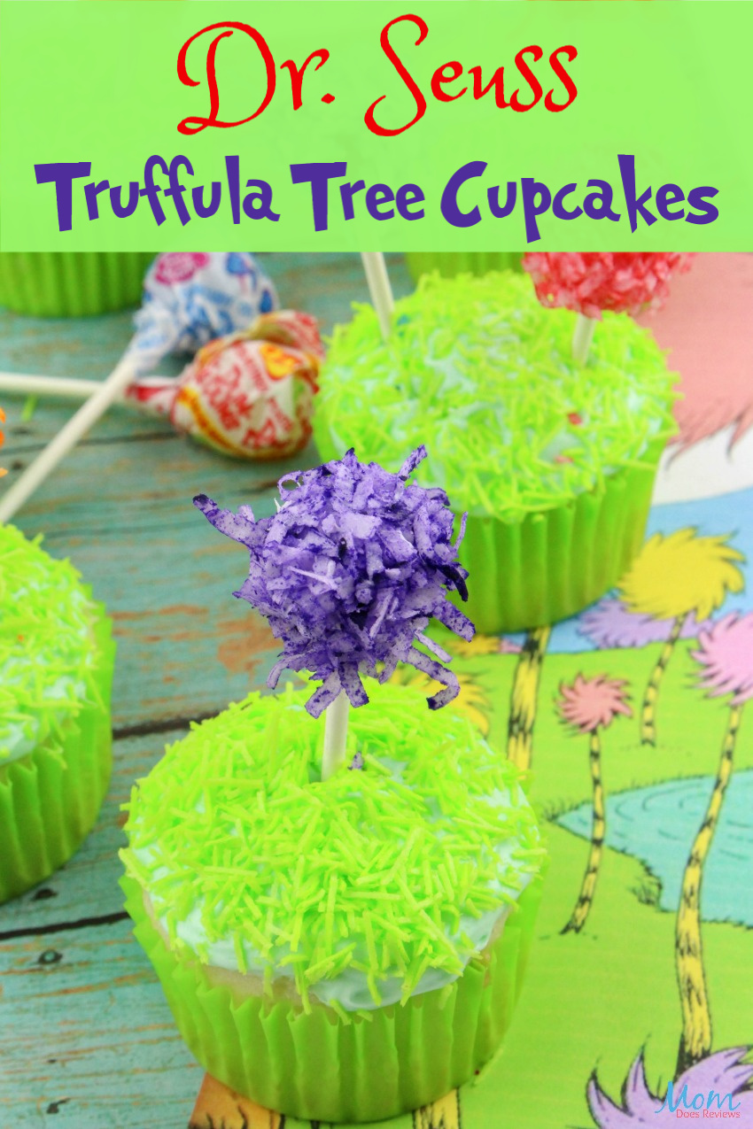 Dr. Seuss Truffula Tree Cupcakes Recipe #drseuss #cupcakes #funfood