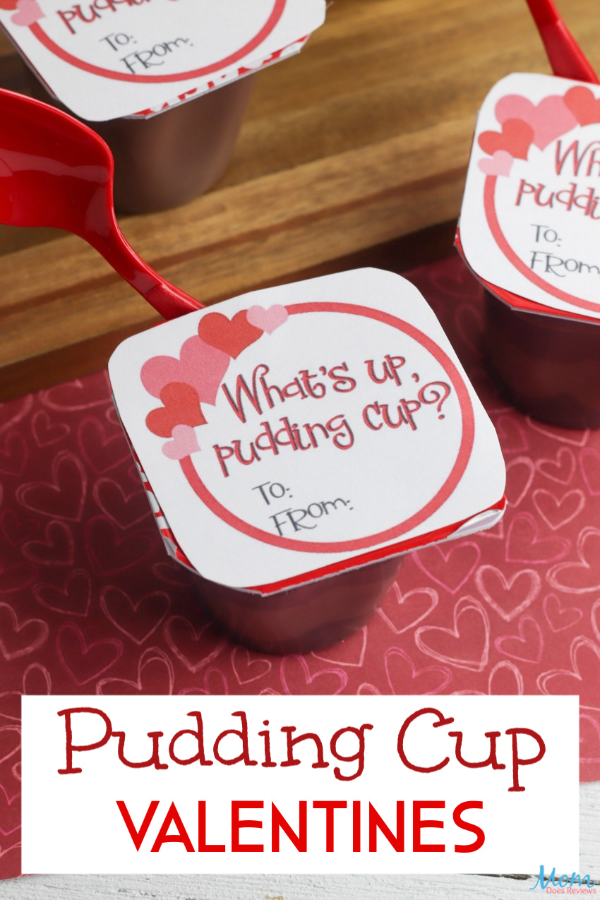 Cute & Easy Pudding Cup Valentines with Free #Printable #valentinesday #funstuff