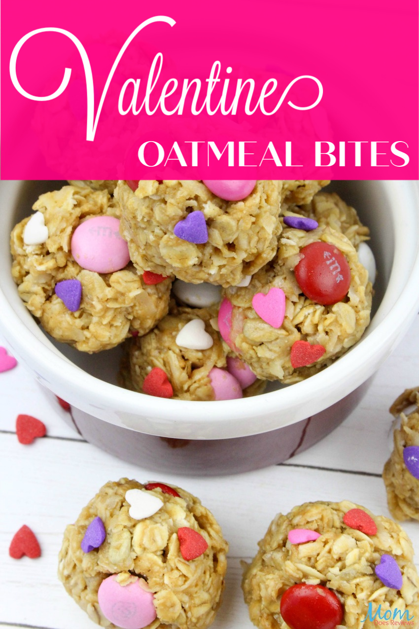 Easy Valentine Oatmeal Bites #Recipe #oatmeal #funfood
