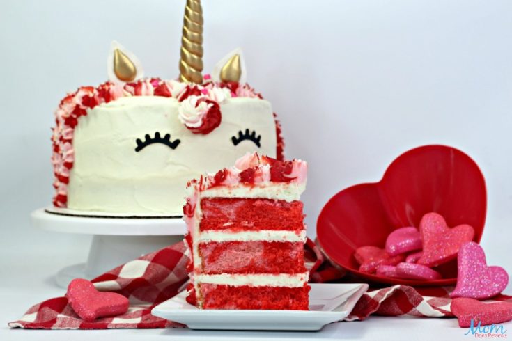 Valentine's Day Unicorn Cake recipe and tutorial