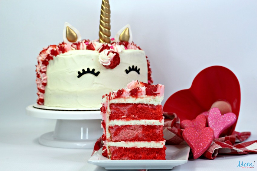 Valentine's Day Unicorn Cake recipe and tutorial