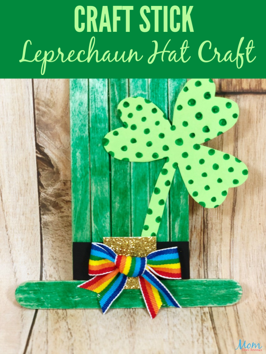 St. Patrick's Day Craft Stick Leprechaun Hat #Craft #stpatricksday #leprechaun