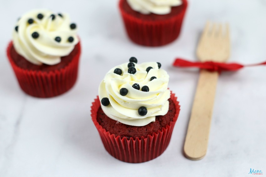 101 Dalmatians Dark Red Velvet Cupcakes with Irish Buttercream Frosting Recipe