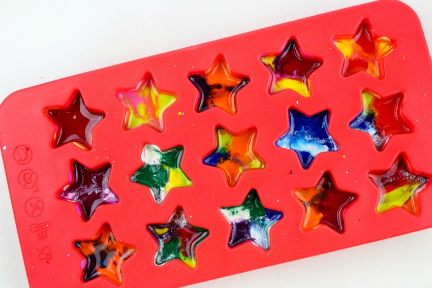 DIY Star Crayons process