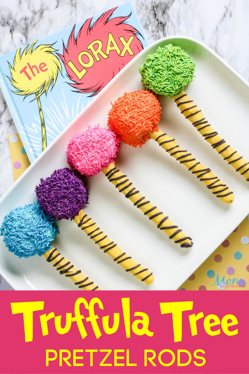 Dr. Seuss Truffula Tree Pretzel Rods Recipe #drseuss #funfood #sweets