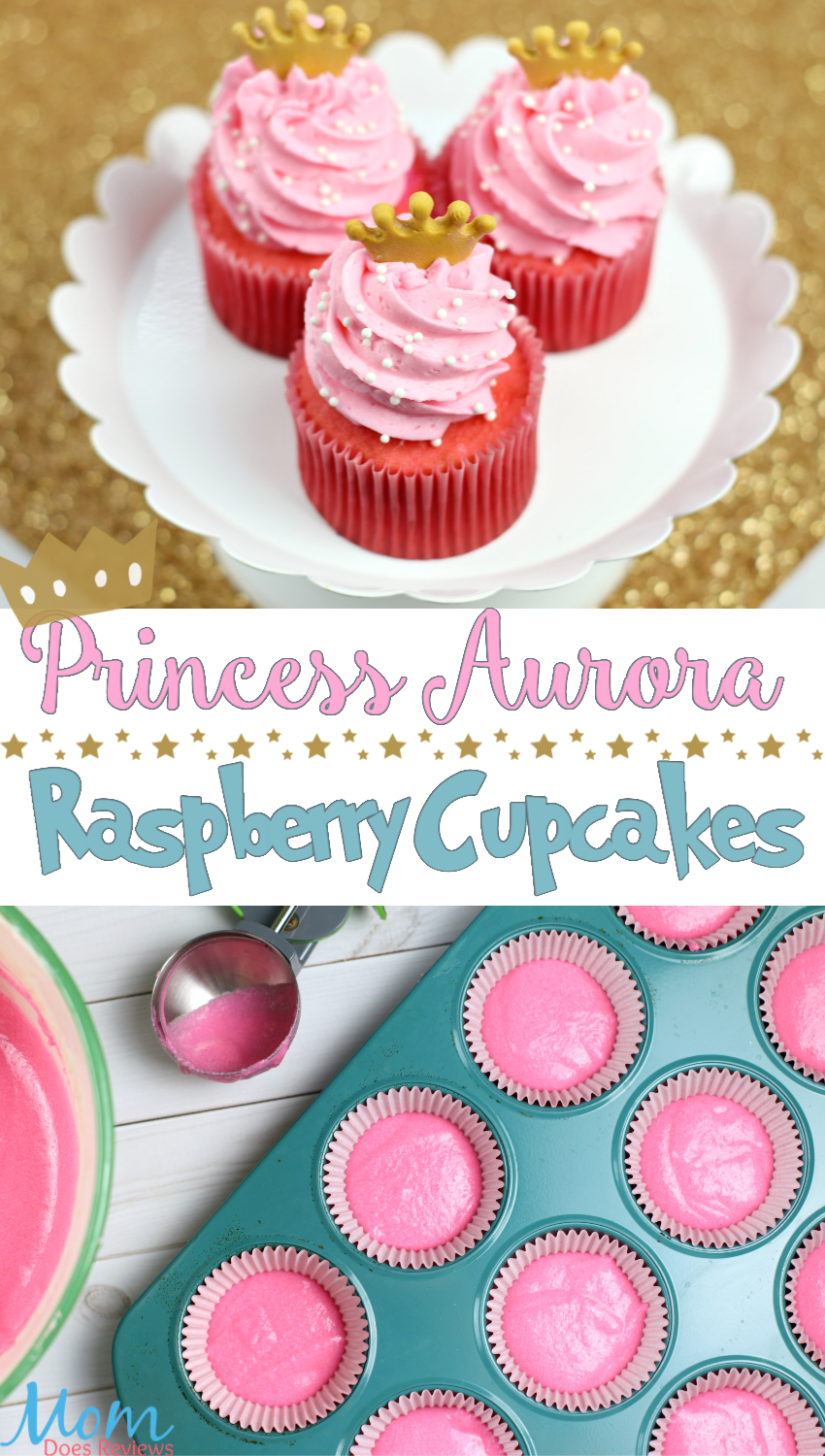 Homemade Princess Aurora Raspberry Jello Cupcakes #disney #cupcakes #desserts