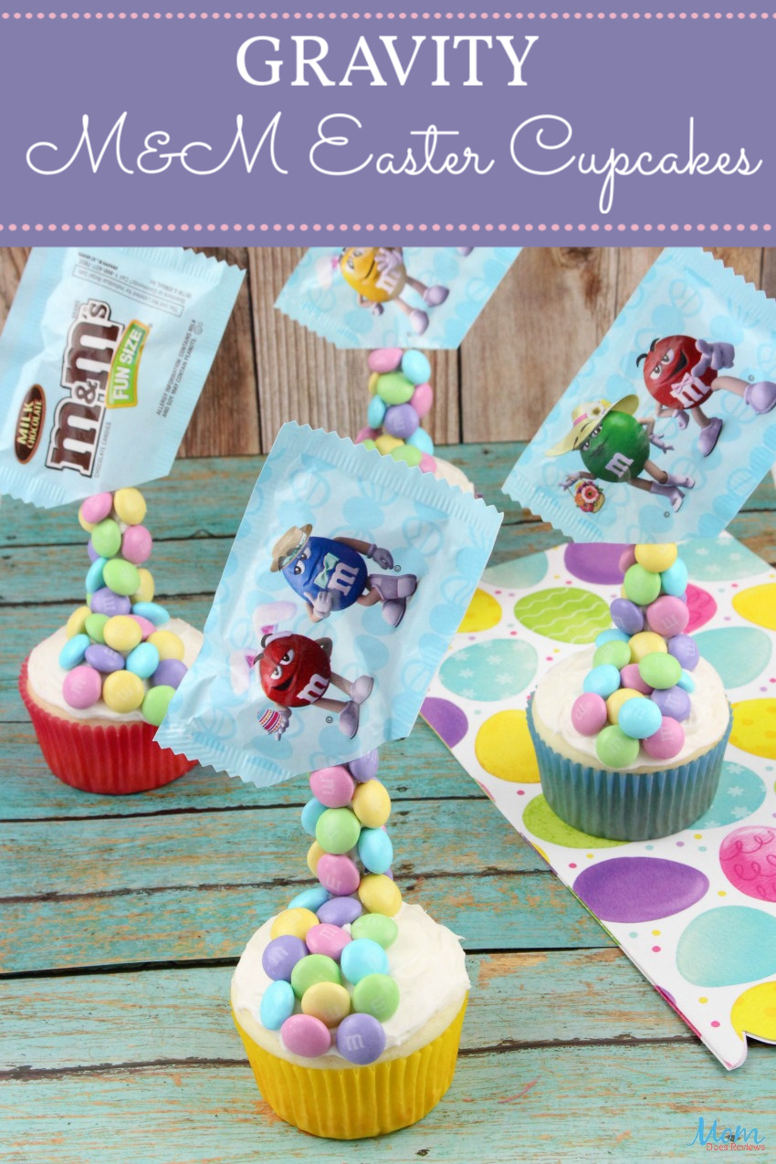 Gravity M&M Easter Cupcakes #Recipe & #Tutorial #Easter #funfood