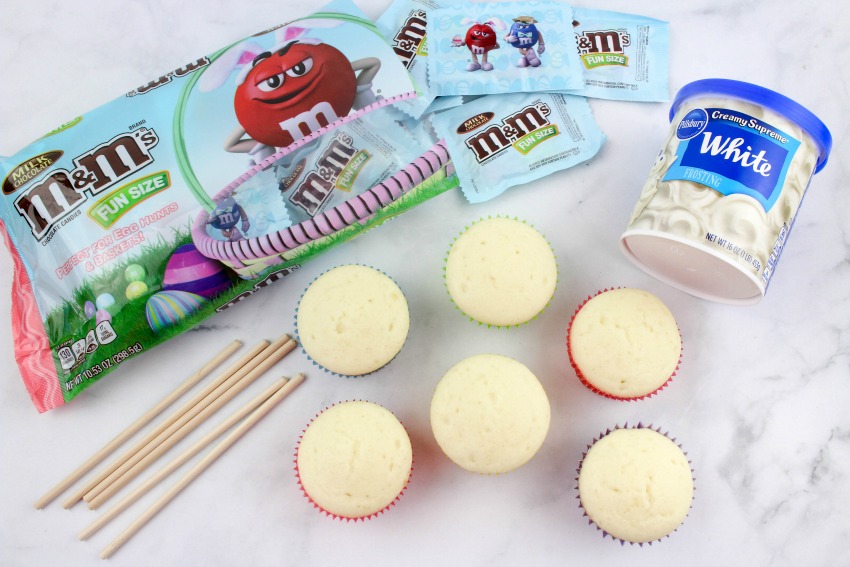 Gravity M&M Easter Cupcakes Recipe - what's needed