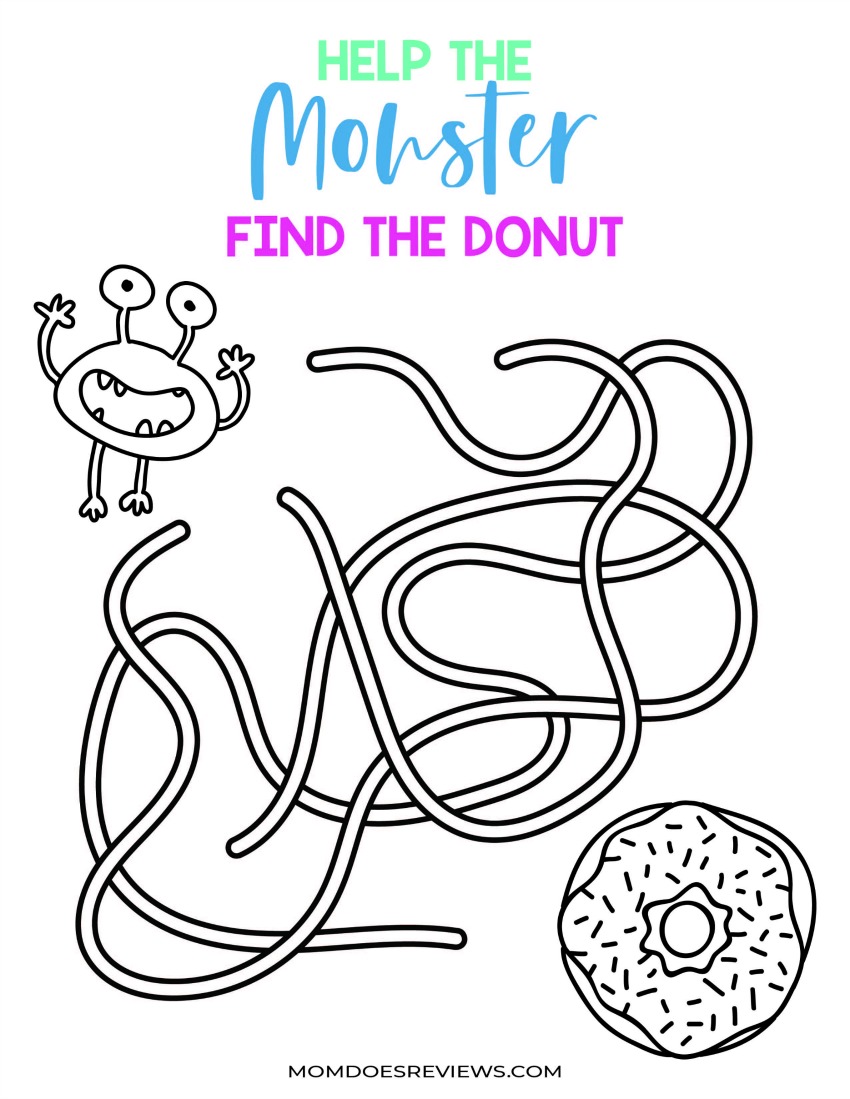Cute Monster Stay-at-Home Activities #BoredomBusters #Freeprintables #funstuff