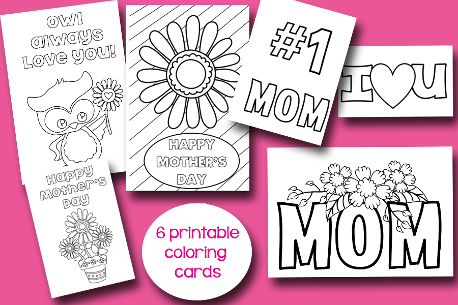 Color Your Own Mother's Day Cards!