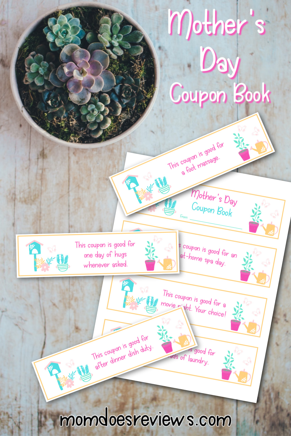 Pretty & Printable Mother's Day Coupon Book