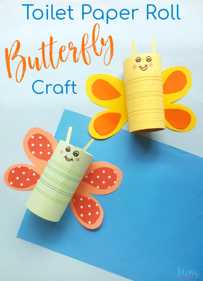 Cute & Easy Toilet Paper Roll Butterfly Craft #funstuff #togetherathome #easycraft