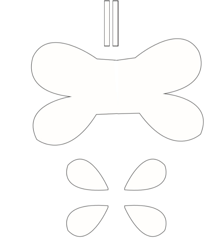 Toilet Paper Roll Butterfly Craft template