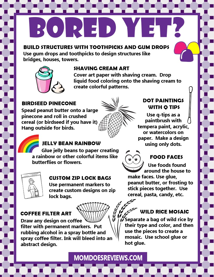 Bored Yet? Fun Activity Ideas for Kids!