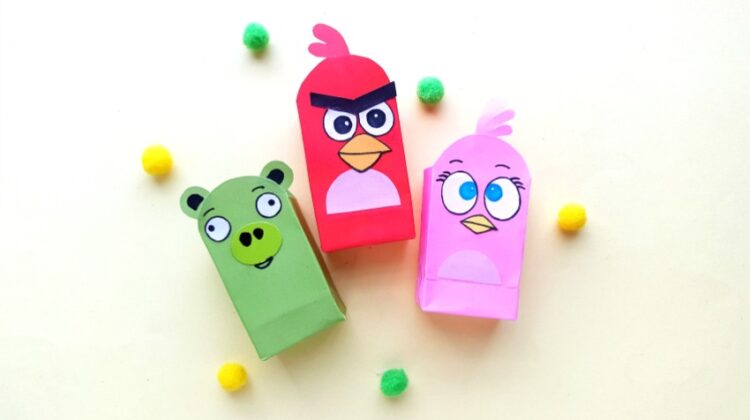 Angry Birds Paper Bags Craft for Kids