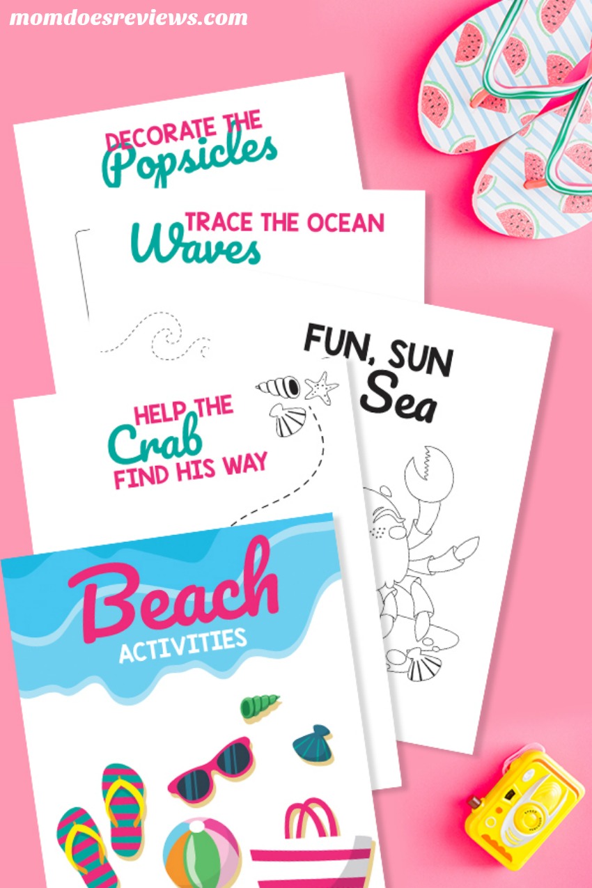 FREE Printable Beach Activity Pack for the Kids #freeprintables #activitypages #boredombuster #summerfun