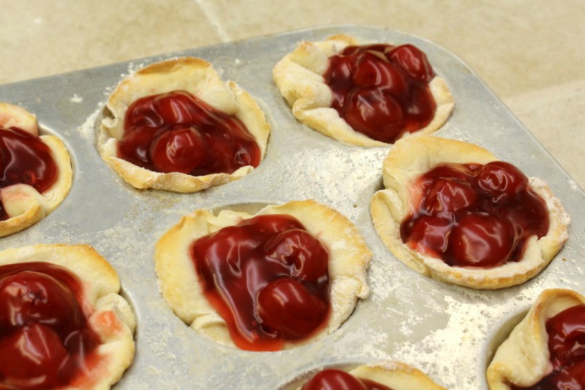 Cherry Pie Bites process