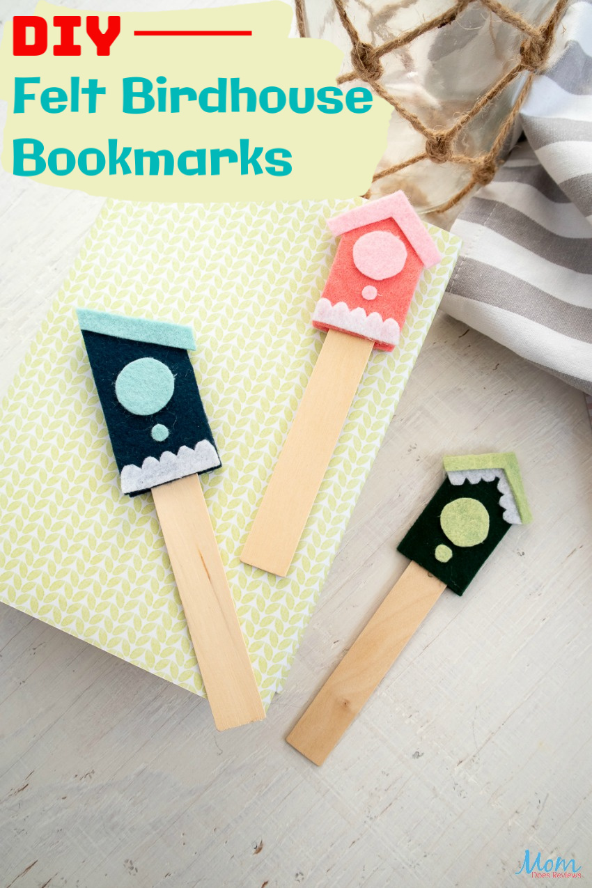 DIY Felt Birdhouse Bookmarks #crafts #funcraft #birdhouse