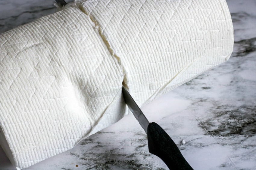 Homemade Handi Wipes process