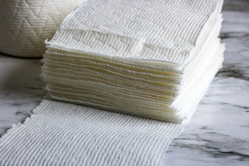 Homemade Handi Wipes process