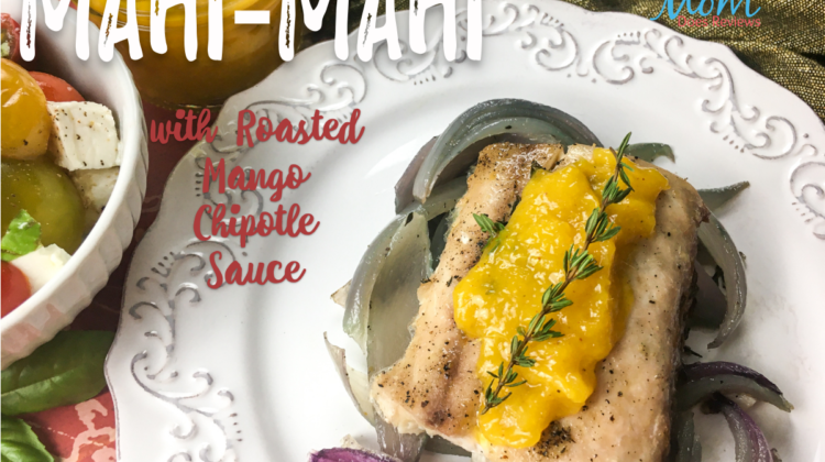 Mahi-Mahi with Roasted Mango Chipotle Sauce- Sheet Pan Meal