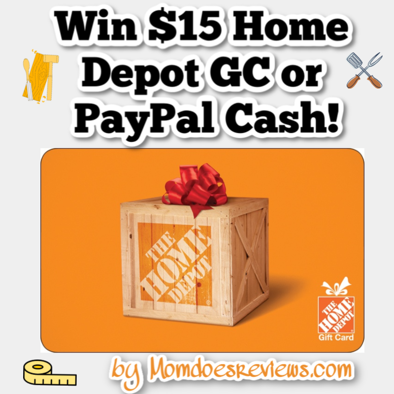 #Win $15 Home Depot GC or PayPal Cash! WW, ends 6/30