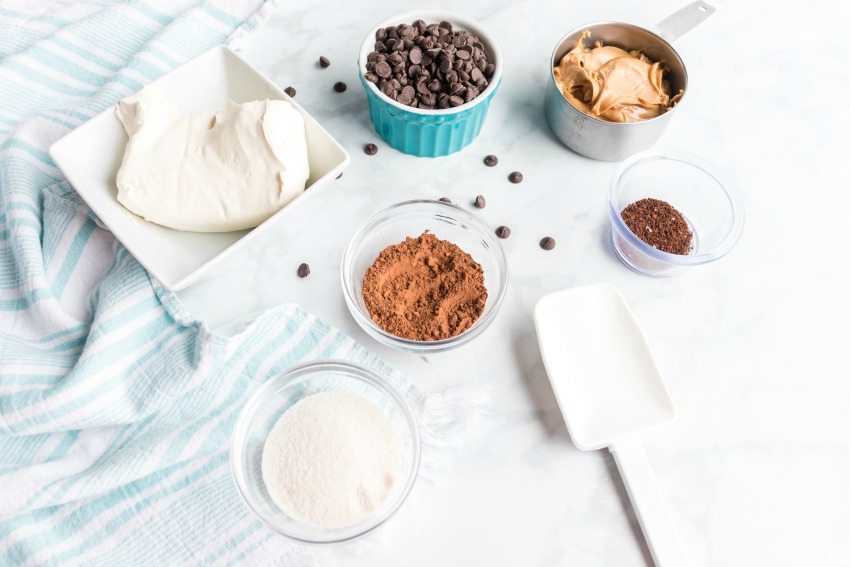 Mocha Chocolate Cheesecake Fat Bombs ingredients needed
