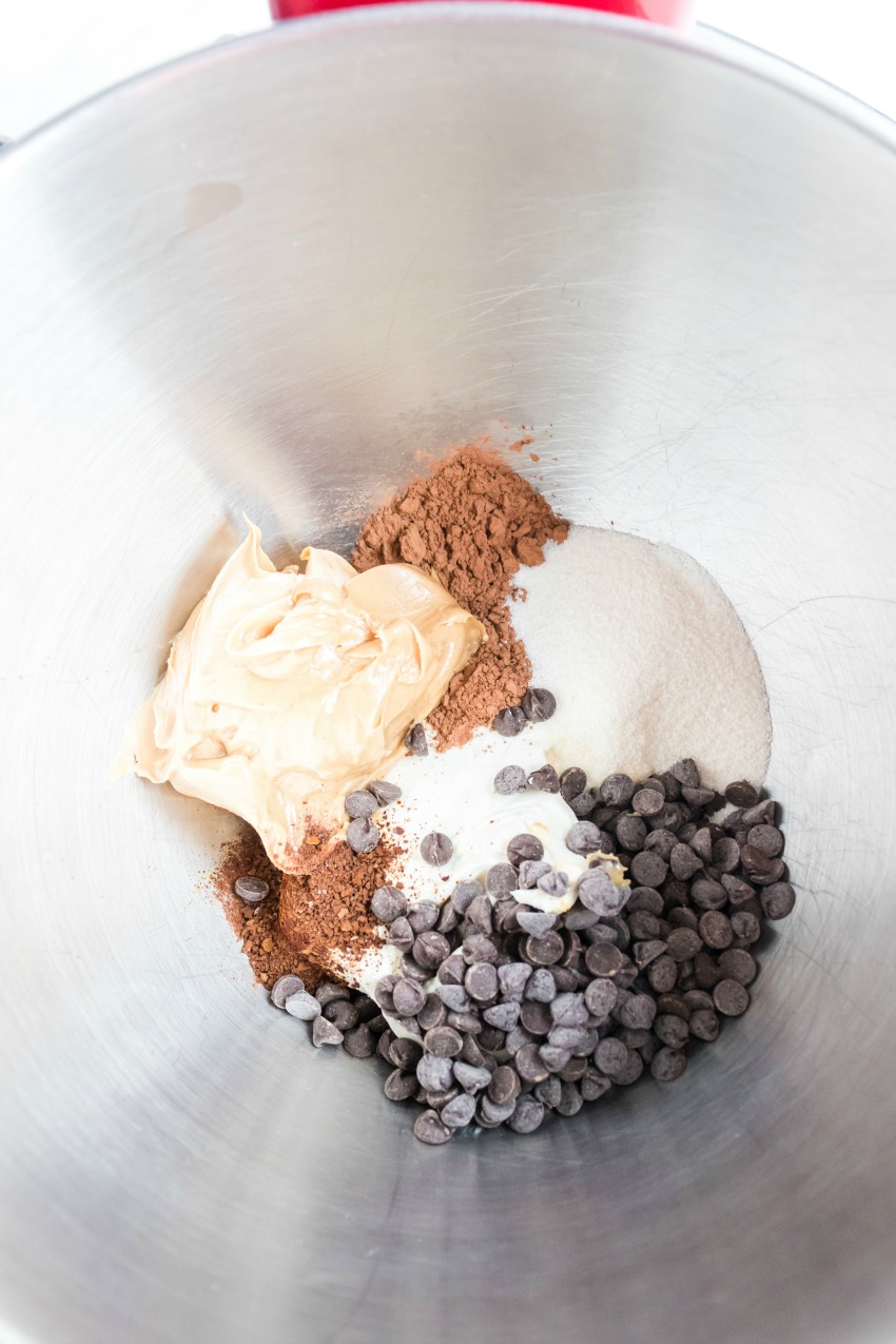 Mocha Chocolate Cheesecake Fat Bombs process