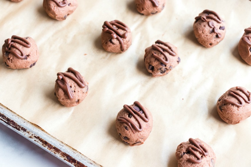 Mocha Chocolate Cheesecake Fat Bombs process