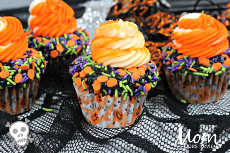 Halloween Sprinkle Cupcakes
