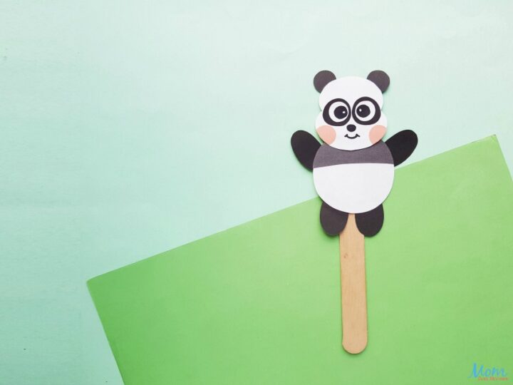 Panda Paper Puppet Craft for Kids - Mom Does Reviews