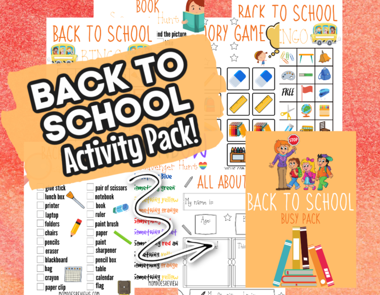 Back to School Activity Pack! Free #Printables! - Mom Does Reviews