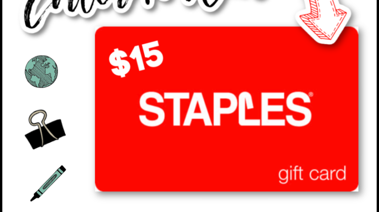 #Win $15 Staples Gift Code or PayPal Cash! WW ends 8/18 #BacktoSchool