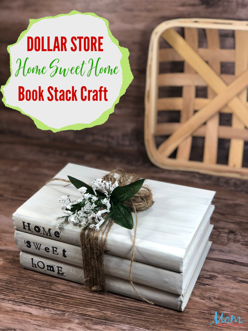 Home Sweet Home Book Stack #Craft #DollarStoreCraft #decor #homedecor