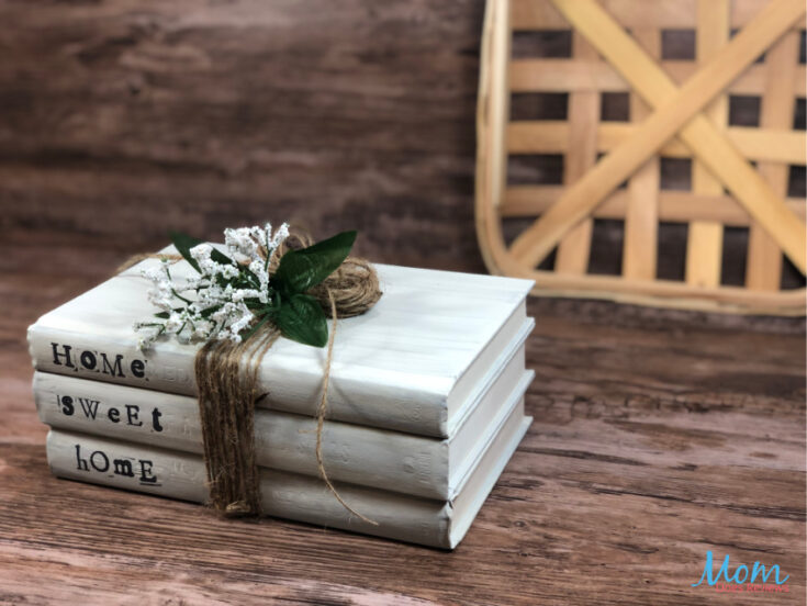Home Sweet Home Book Stack- a Dollar Store Craft - Mom Does Reviews