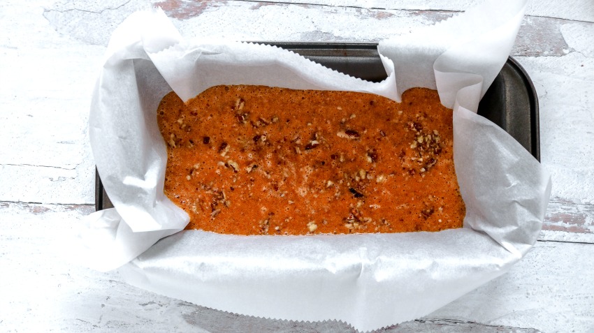 Keto Pumpkin Pecan Bread Recipe process