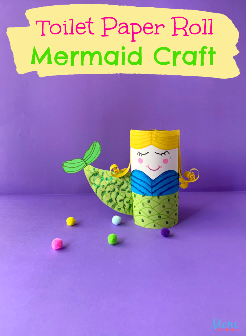 Toilet Paper Roll Mermaid Craft for Kids #funstuff #diy #crafts