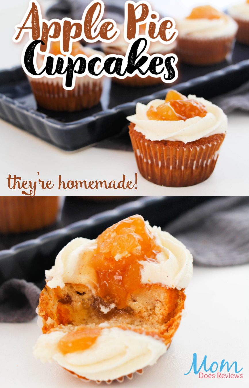 Homemade Apple Pie Cupcakes #recipe #desserts #applepie