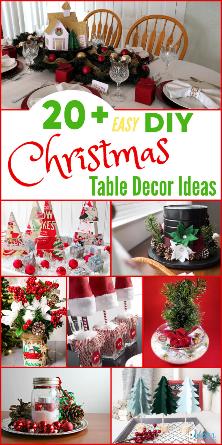 20+ Easy DIY Christmas Table Decor Ideas for a Beautiful Table Setting ...