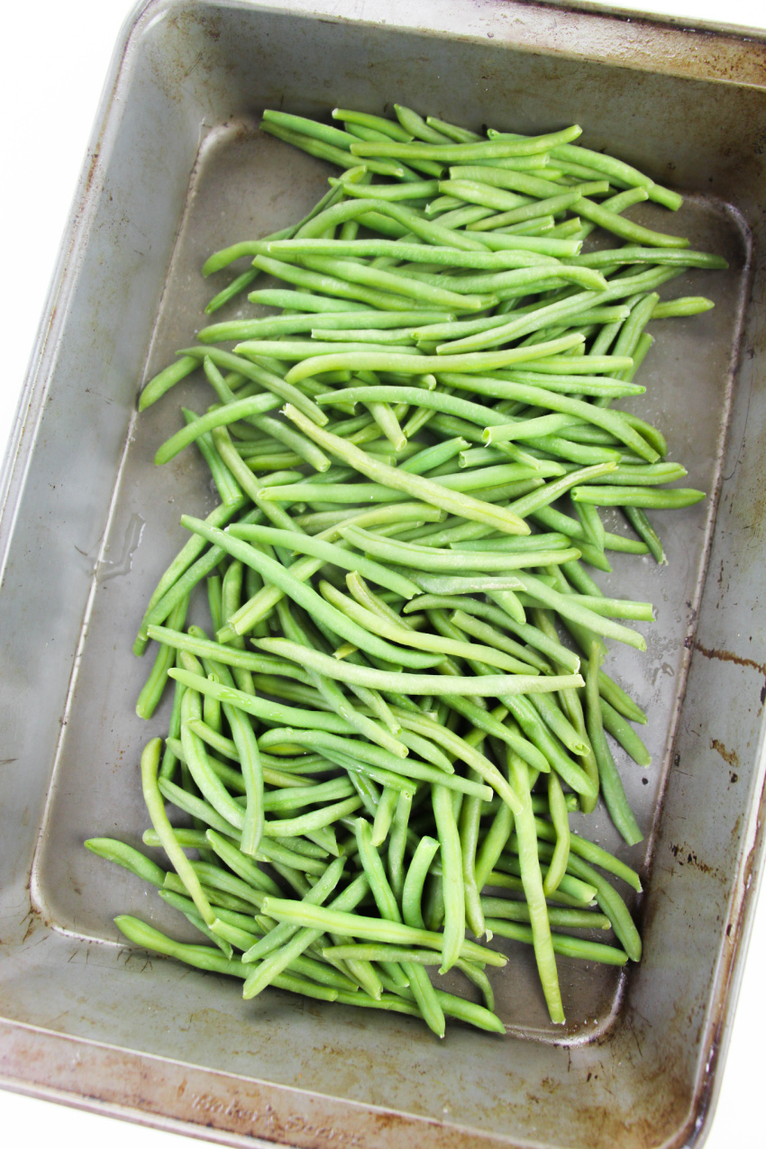 Bacon Parmesan Green Beans process