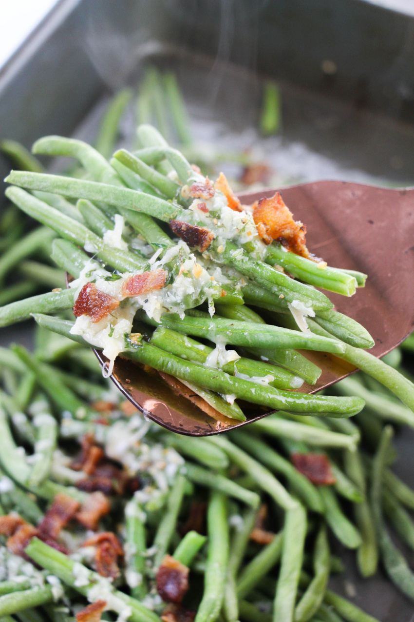 Bacon Parmesan Green Beans process #Recipe #crackrecipe #sidedish