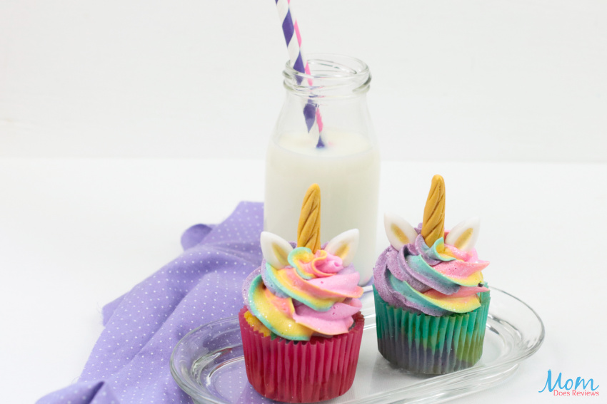 Tie Dye Unicorn Cupcakes with Buttercream Frosting Recipe