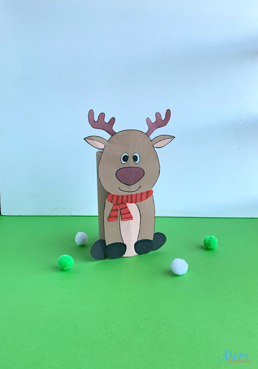 Toilet Paper Roll Reindeer Craft for Kids #ChristmasCraft #Craftideas #TProllcrafts