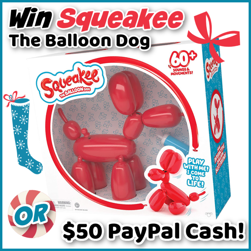 #Win Squeakee The Balloon Dog or $50 PayPal Cash! 