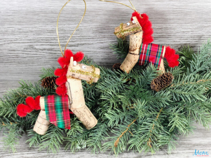 Cork Horse Christmas Ornament Craft