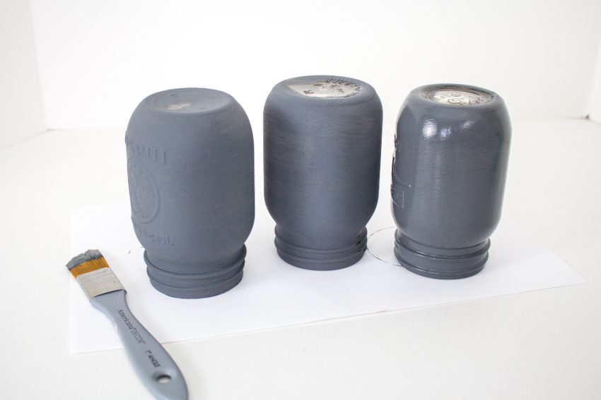 Cricut Chalk Painted Jars process