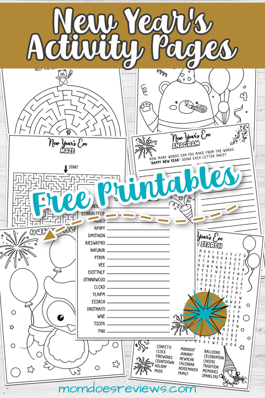 Ring in the New Year With Fun Activity Pages